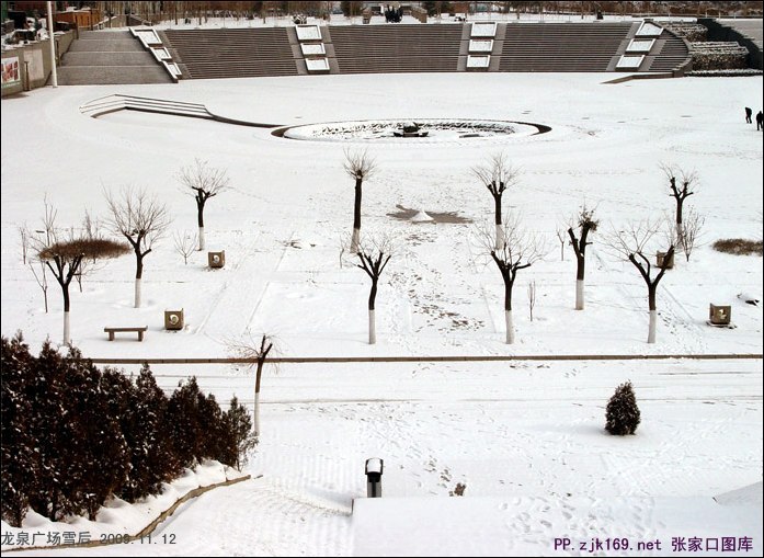 張家口龍泉廣場雪景組圖
